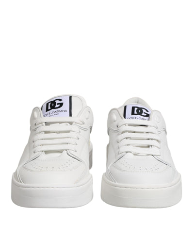 Dolce & Gabbana Weiß Miami Leder Low Top Turnschuhe Schuhe