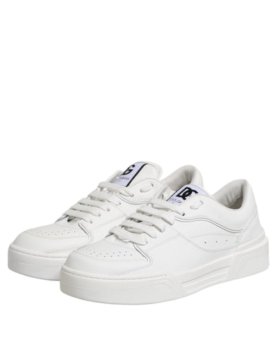 Dolce & Gabbana Weiß Miami Leder Low Top Turnschuhe Schuhe
