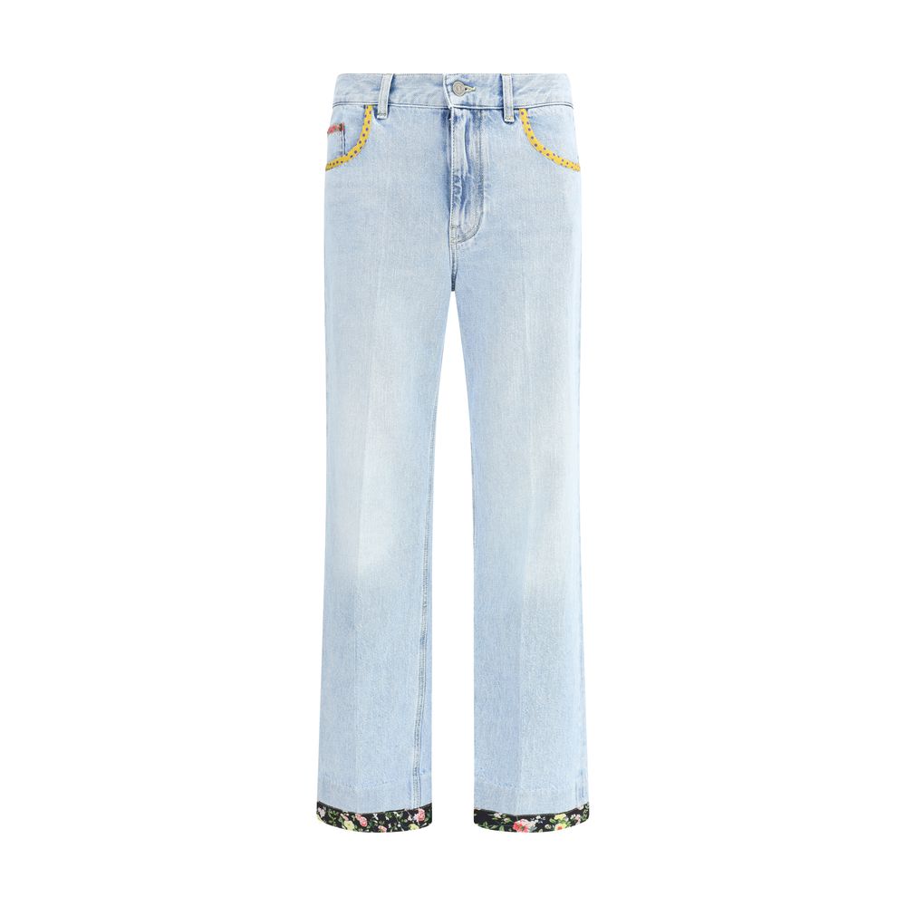Valentino Jeans mit Blumenkante