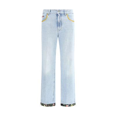 Valentino Jeans mit Blumenkante