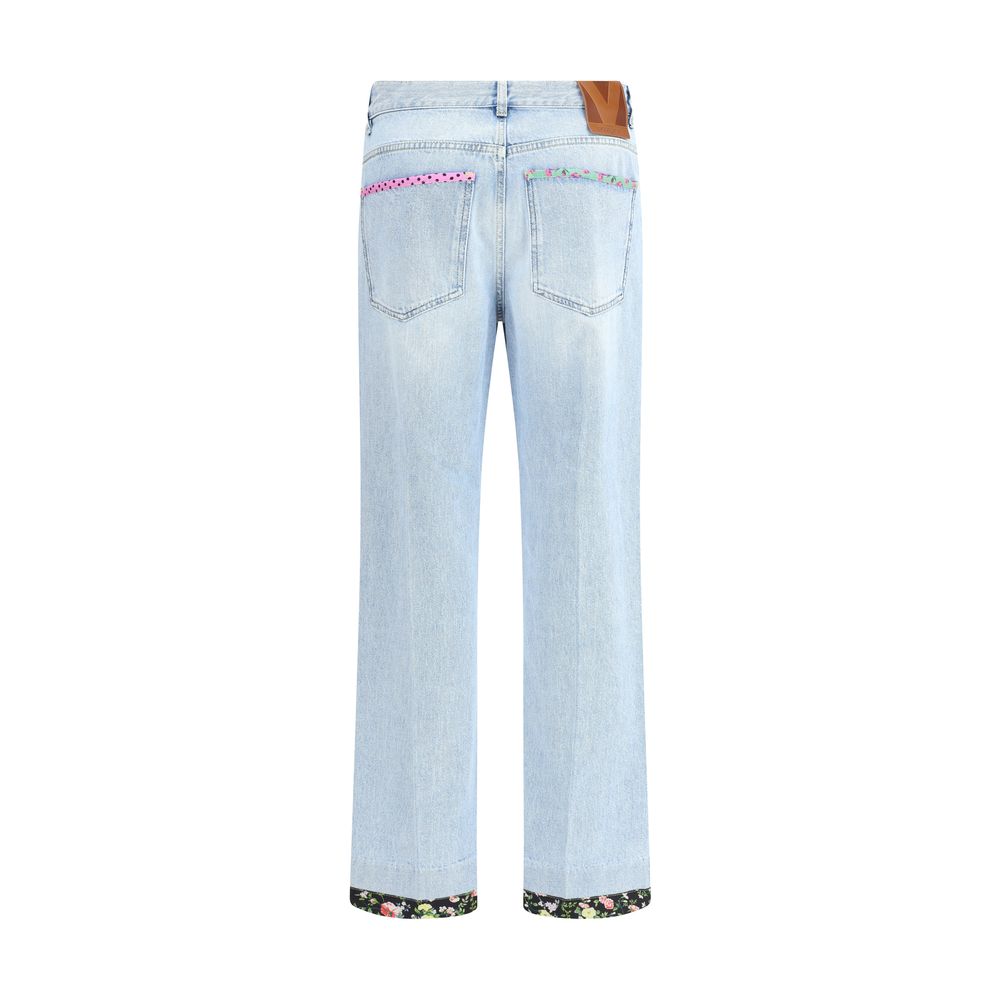 Valentino Jeans mit Blumenkante