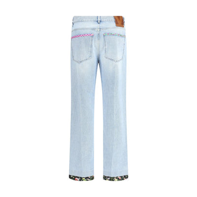 Valentino Jeans mit Blumenkante
