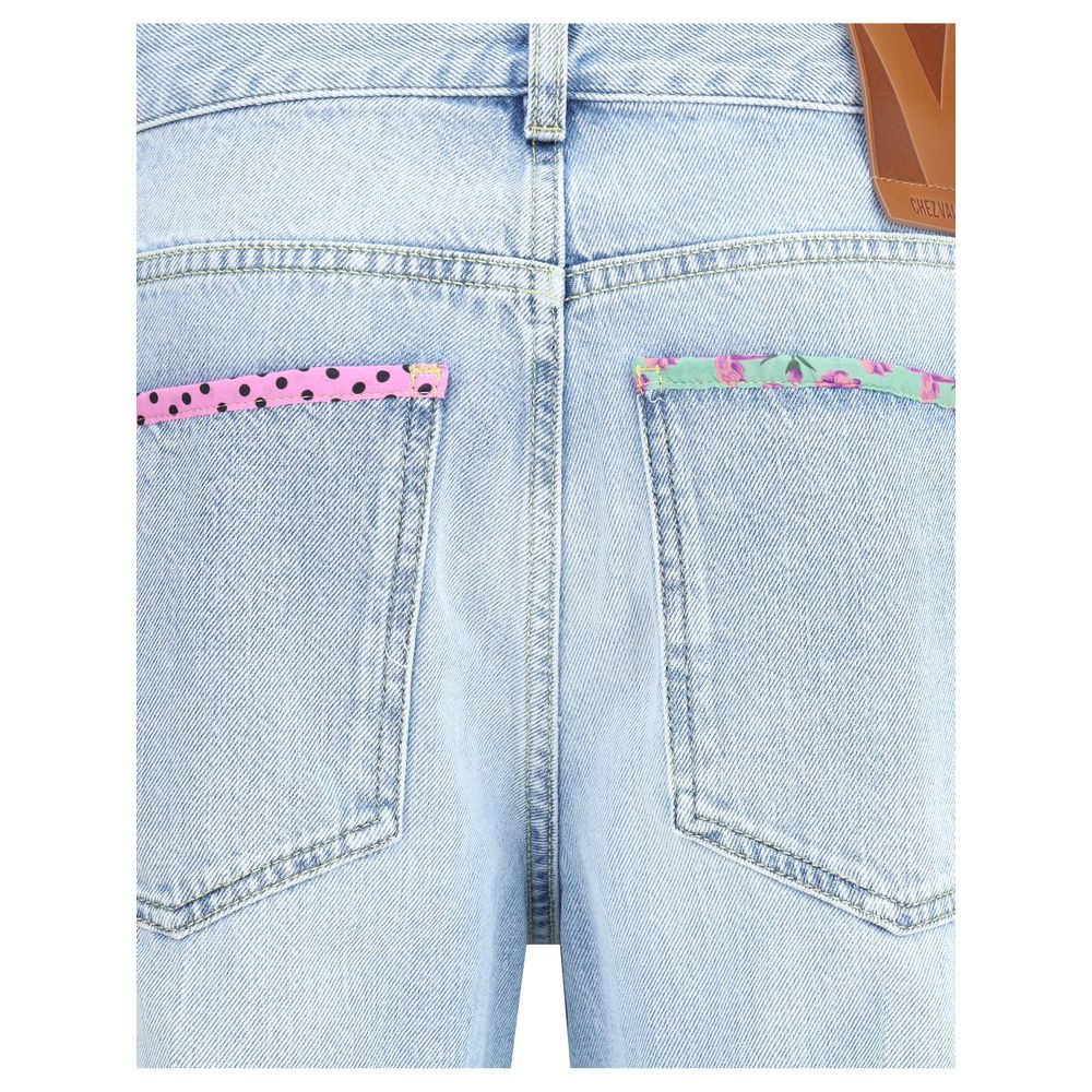 Valentino Jeans mit Blumenkante