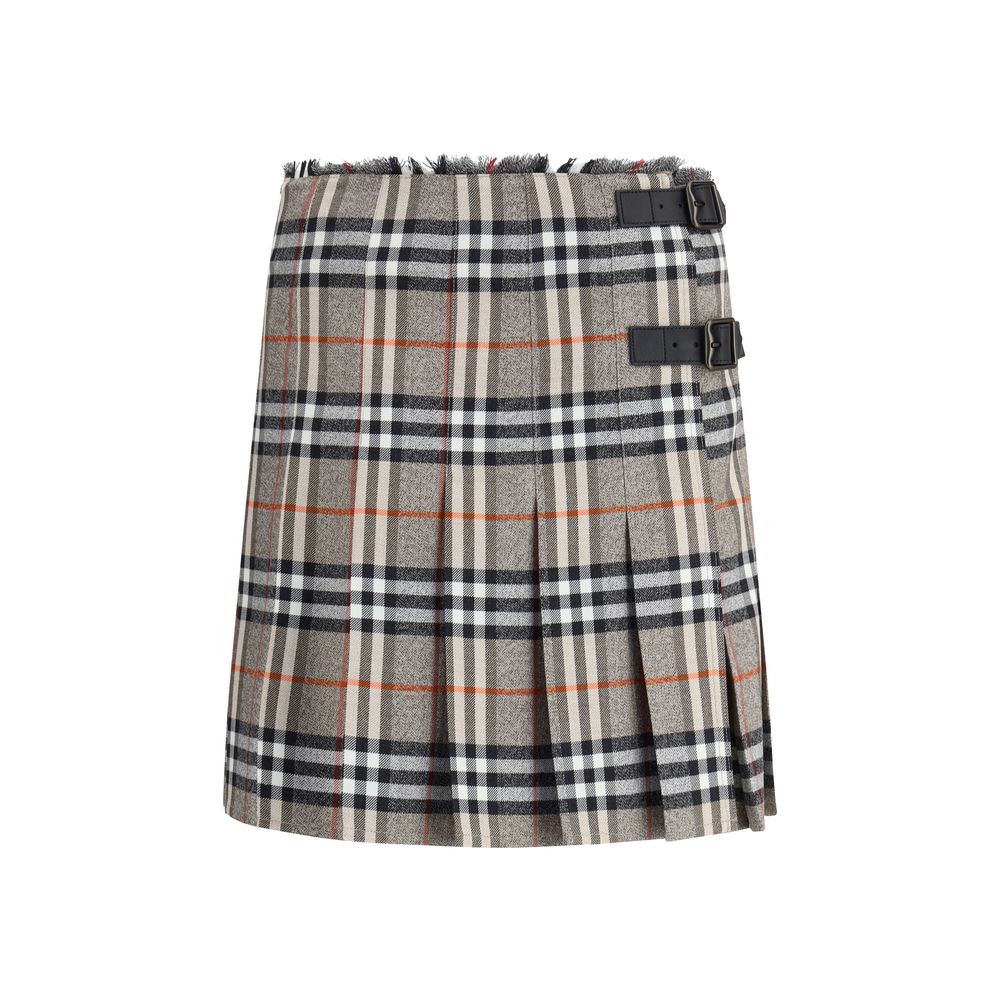 Burberry Karo Archiv Wolle Minirock