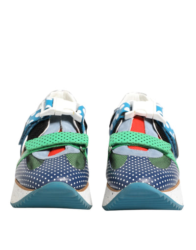 Dolce & Gabbana Multicolor Leder Low Top Sneakers Schuhe