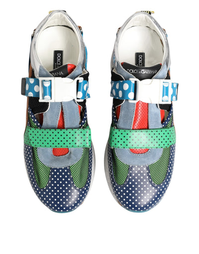 Dolce & Gabbana Multicolor Leder Low Top Sneakers Schuhe