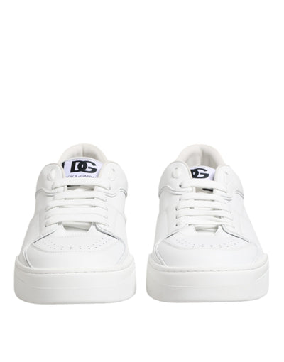 Dolce & Gabbana Weiß Miami Leder Low Top Turnschuhe Schuhe