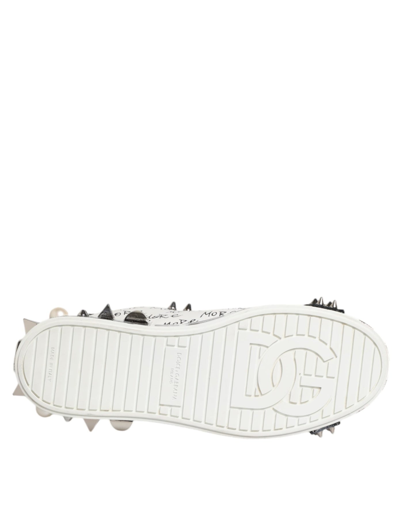 Dolce & Gabbana Schwarz Weiß Nieten Low Top Sneakers Schuhe