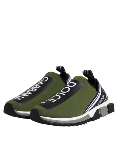 Dolce & Gabbana Grün Logo Low Top Sorrento Männer Turnschuhe Schuhe