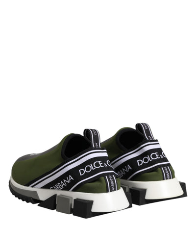 Dolce & Gabbana Grün Logo Low Top Sorrento Männer Turnschuhe Schuhe