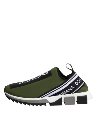 Dolce & Gabbana Grün Logo Low Top Sorrento Männer Turnschuhe Schuhe