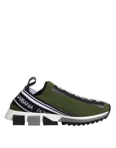 Dolce & Gabbana Grün Logo Low Top Sorrento Männer Turnschuhe Schuhe