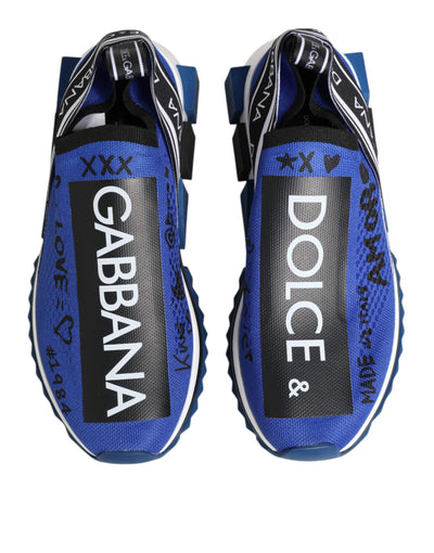 Dolce & Gabbana Blau Sorrento Low Top Turnschuhe Schuhe