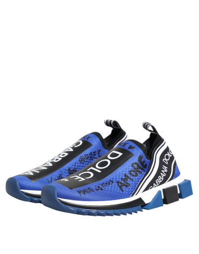 Dolce & Gabbana Blau Sorrento Low Top Turnschuhe Schuhe