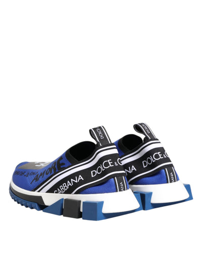 Dolce & Gabbana Blau Sorrento Low Top Turnschuhe Schuhe
