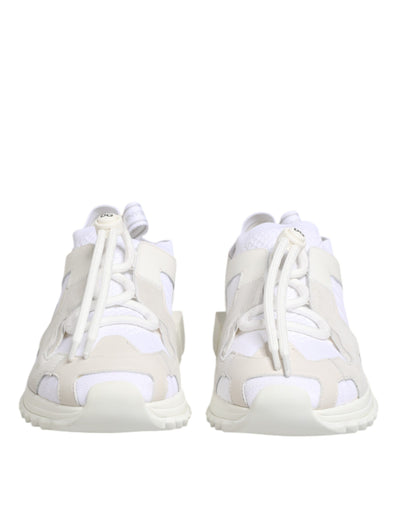 Dolce & Gabbana Weiß Sorrento Low Top Lace Up Turnschuhe Schuhe