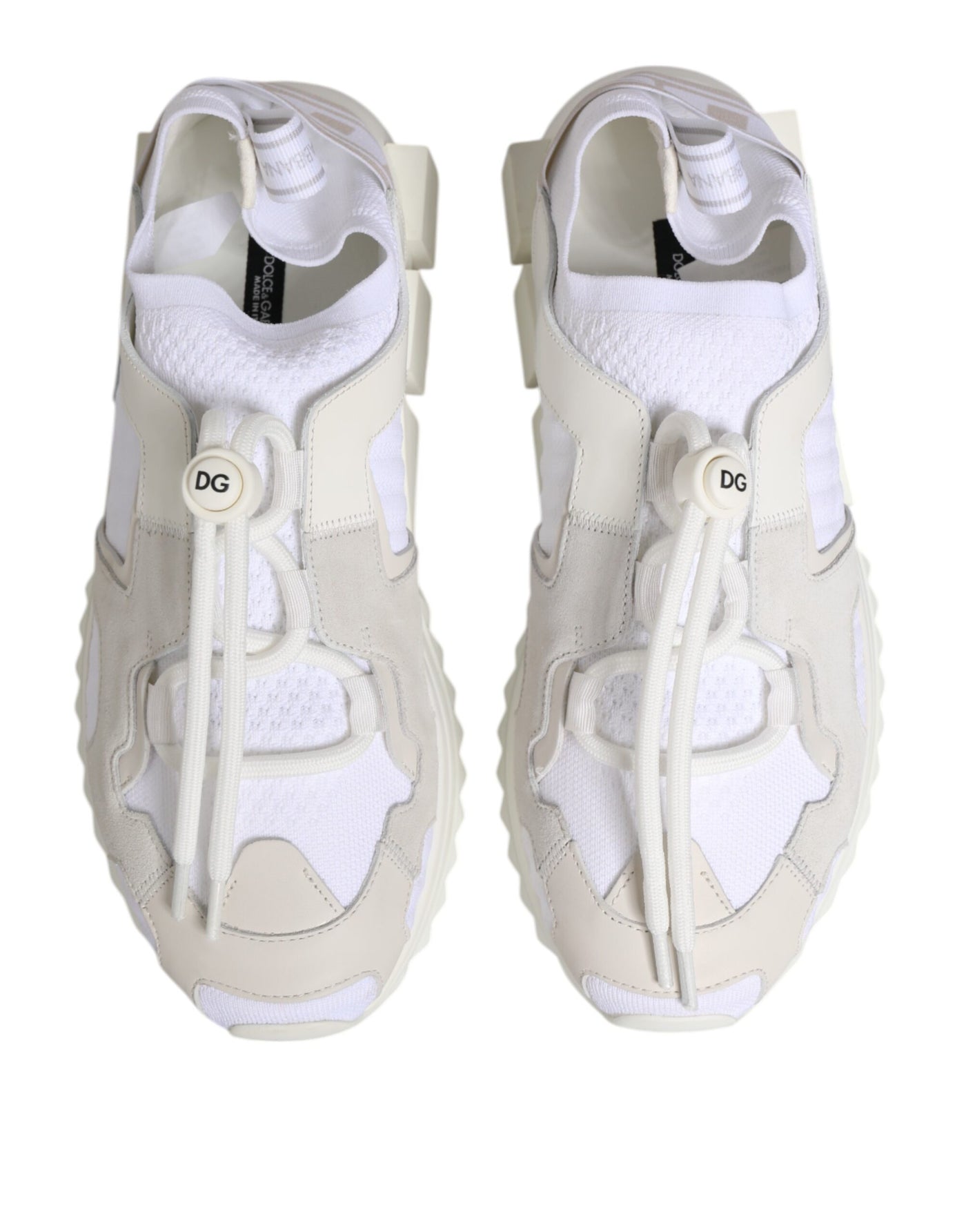 Dolce & Gabbana Weiß Sorrento Low Top Lace Up Turnschuhe Schuhe