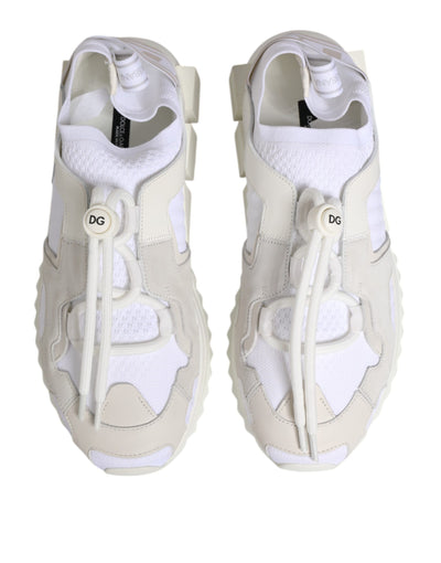 Dolce & Gabbana Weiß Sorrento Low Top Lace Up Turnschuhe Schuhe