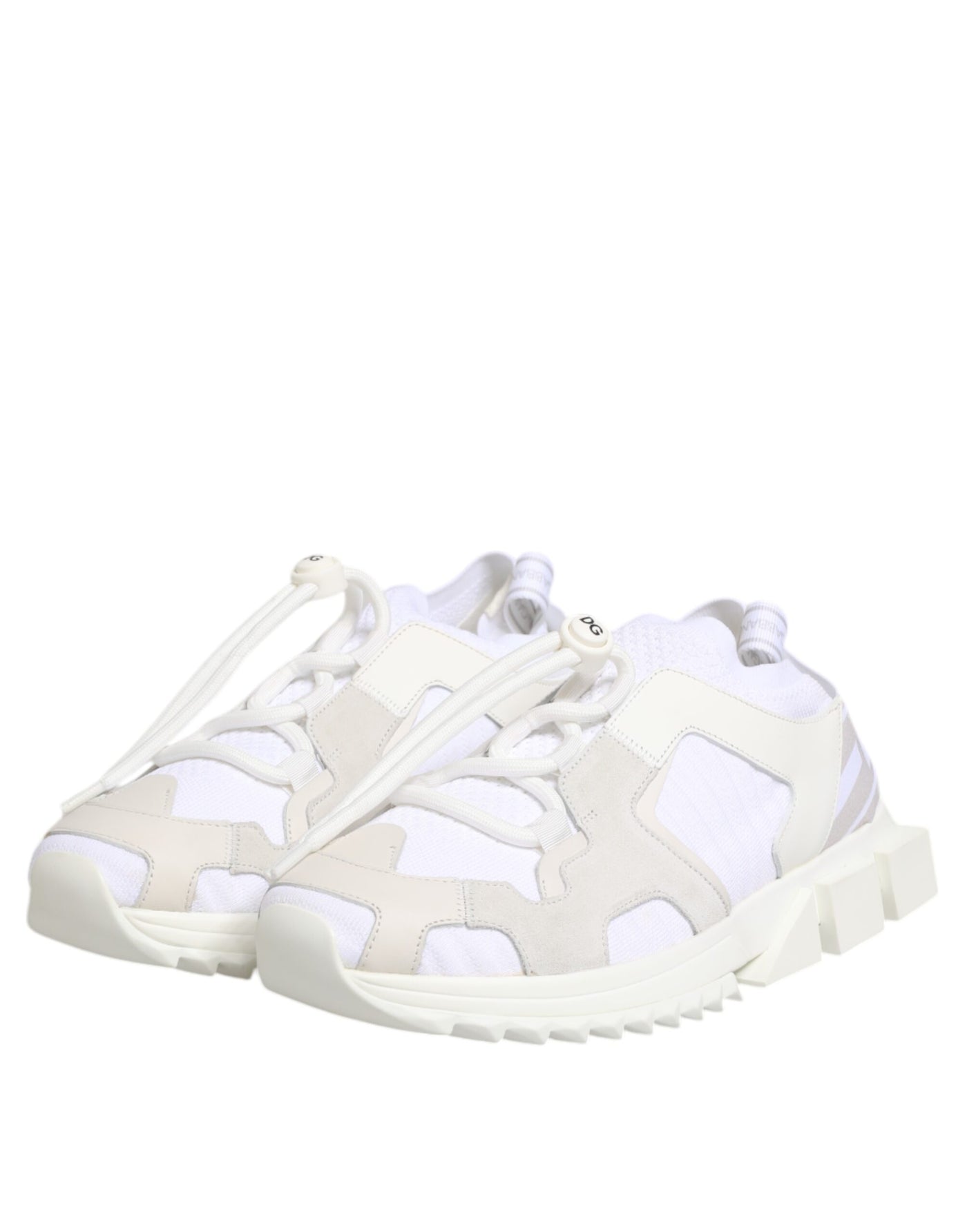 Dolce & Gabbana Weiß Sorrento Low Top Lace Up Turnschuhe Schuhe