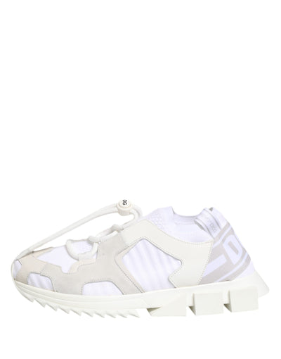 Dolce & Gabbana Weiß Sorrento Low Top Lace Up Turnschuhe Schuhe