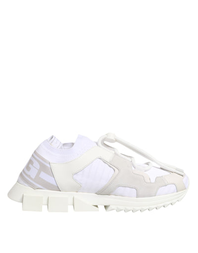 Dolce & Gabbana Weiß Sorrento Low Top Lace Up Turnschuhe Schuhe