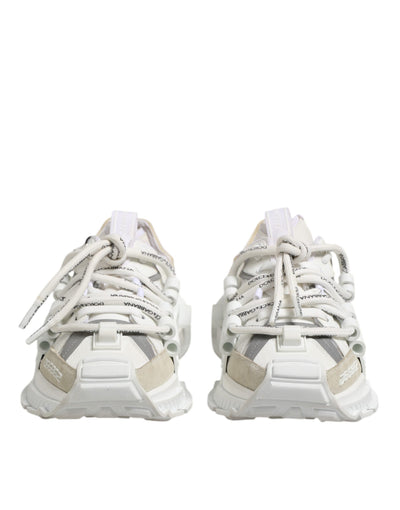 Dolce & Gabbana Weiß Silber Low Top SPACE Männer Turnschuhe Schuhe