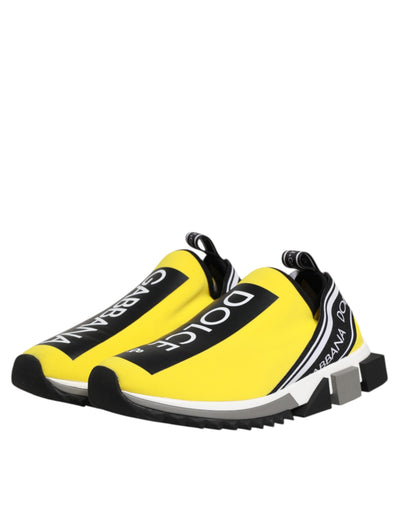 Dolce & Gabbana Gelb Logo Low Top Sorrento Turnschuhe Schuhe