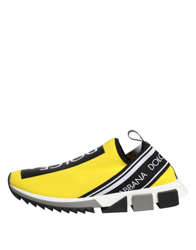 Dolce & Gabbana Gelb Logo Low Top Sorrento Turnschuhe Schuhe