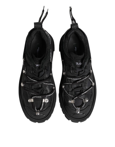 Dolce & Gabbana Schwarze Low Top Lace Up Trekking Sneakers Schuhe