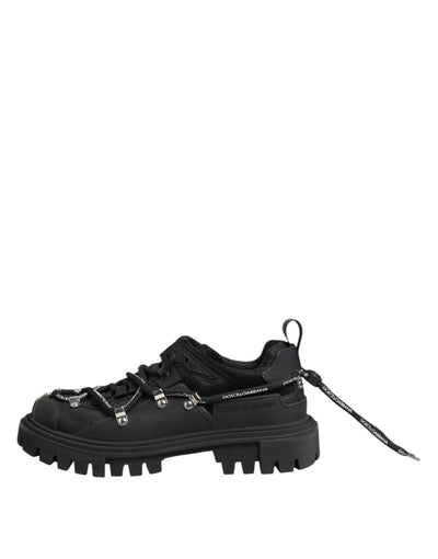 Dolce & Gabbana Schwarze Low Top Lace Up Trekking Sneakers Schuhe