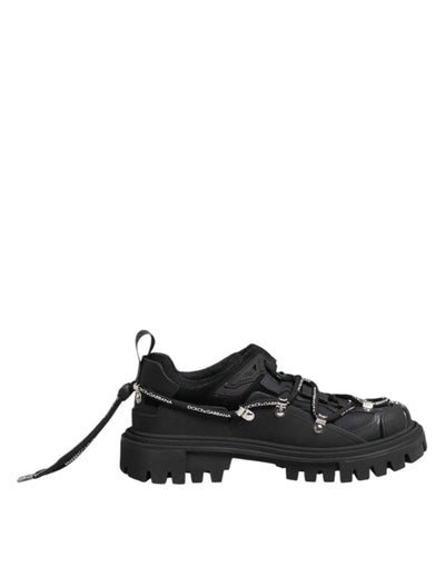 Dolce & Gabbana Schwarze Low Top Lace Up Trekking Sneakers Schuhe