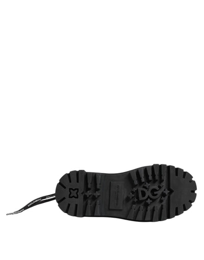 Dolce & Gabbana Schwarze Low Top Lace Up Trekking Sneakers Schuhe