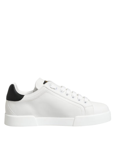 Dolce & Gabbana Weiß Crown Patch Portofino Männer Turnschuhe Schuhe