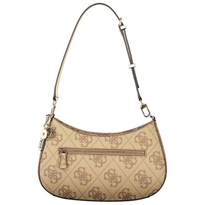 Guess Jeans Beige Polyethylen Frauen Handtasche