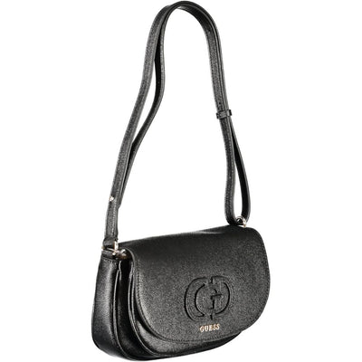 Guess Jeans Schwarz Polyethylen Frauen Handtasche