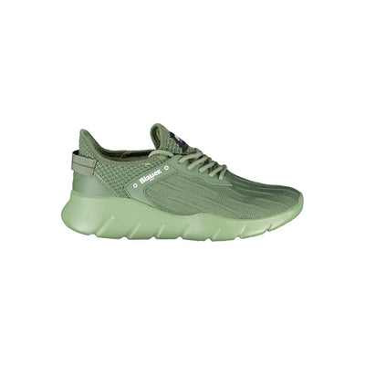 Blauer Grüner Polyester Herren Sneaker