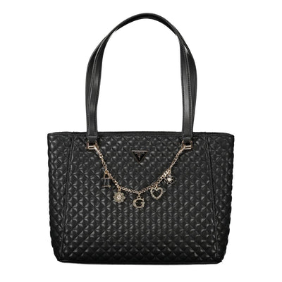 Guess Jeans Schwarz Polyethylen Frauen Handtasche