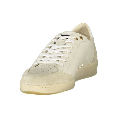 Blauer Weißes Leder Herren Sneaker