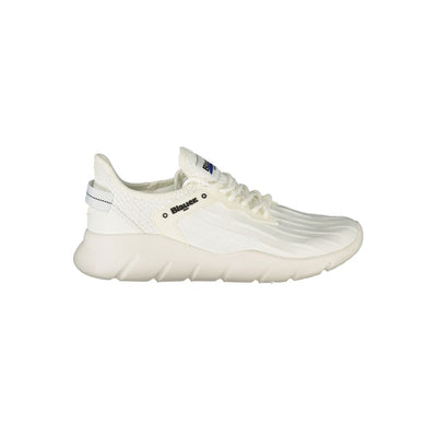 Blauer Weiß Polyester Männer Sneaker