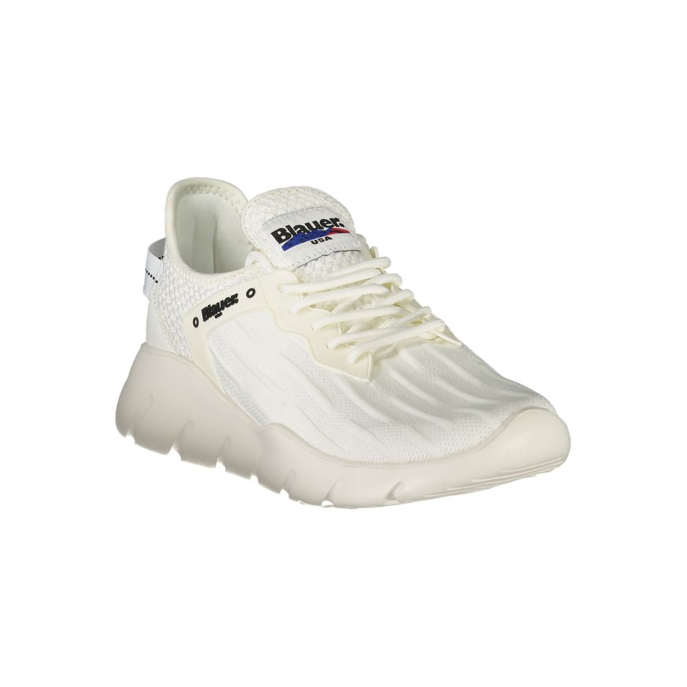 Blauer Weiß Polyester Männer Sneaker