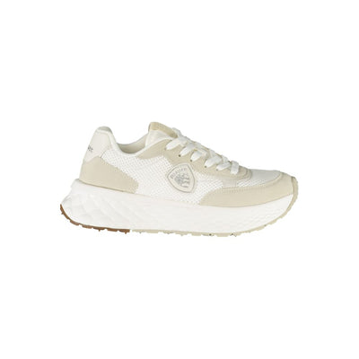 Blauer Weißer Polyester Damen Sneaker
