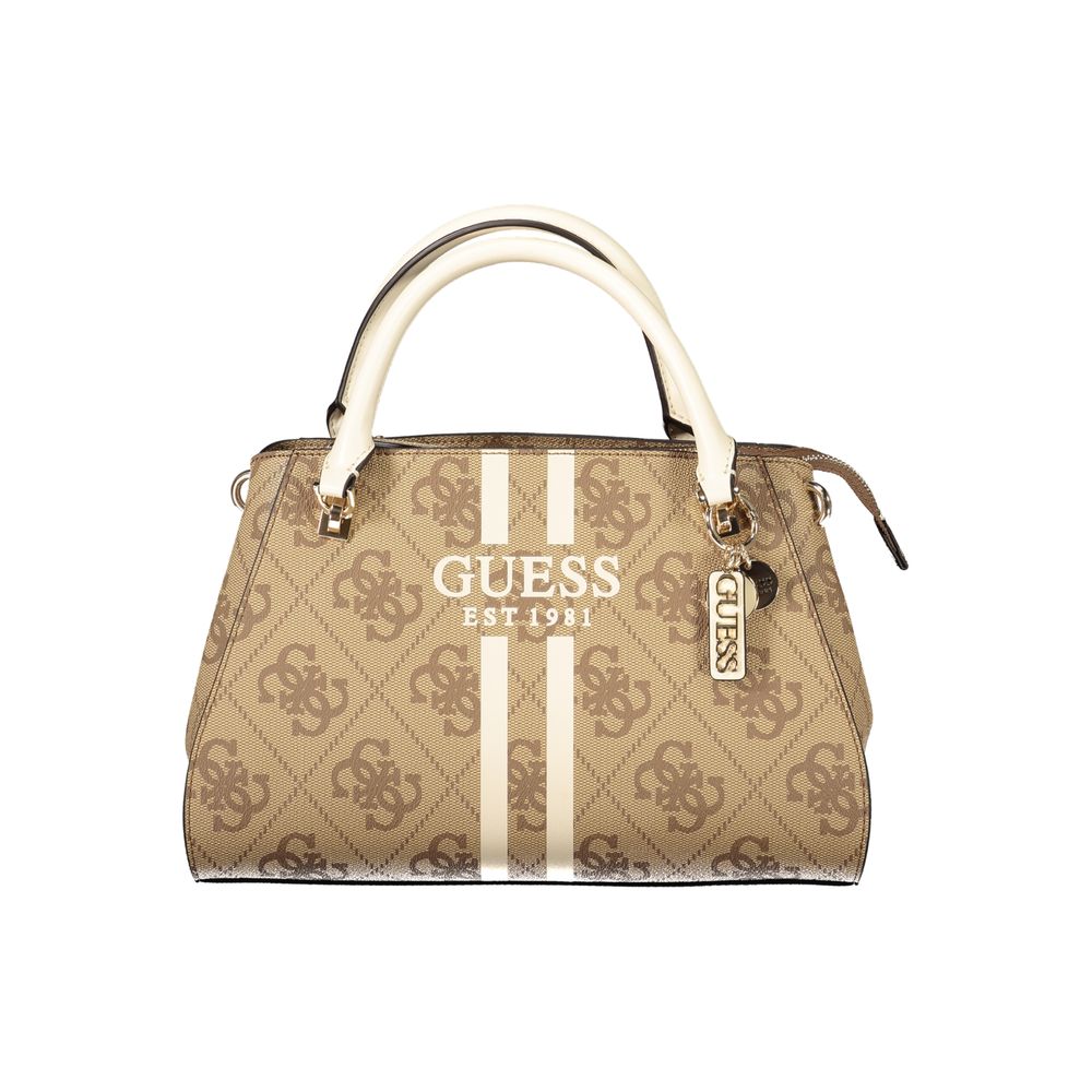 Guess Jeans Beige Polyethylen Frauen Handtasche