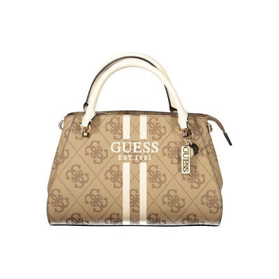 Guess Jeans Beige Polyethylen Frauen Handtasche