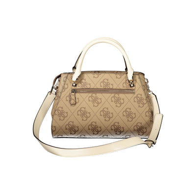 Guess Jeans Beige Polyethylen Frauen Handtasche