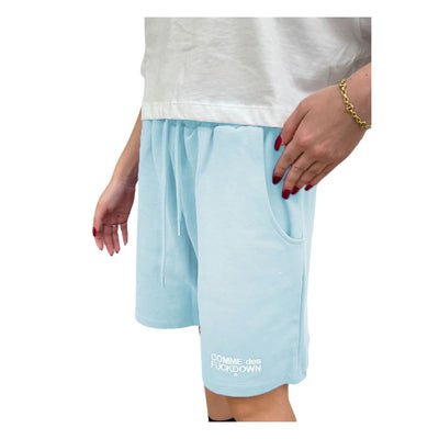 Comme Des Fuckdown Blaue Baumwollshorts