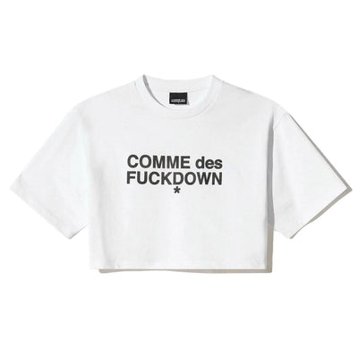 Comme Des Fuckdown Weiße Baumwoll-Oberteile &amp