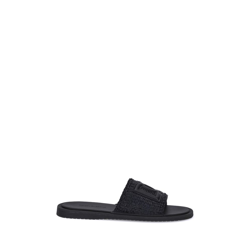 Dolce & Gabbana Gehäkelte Bast-Sandalen