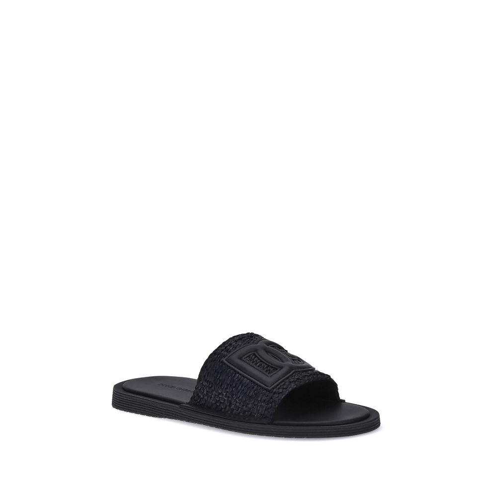 Dolce & Gabbana Gehäkelte Bast-Sandalen