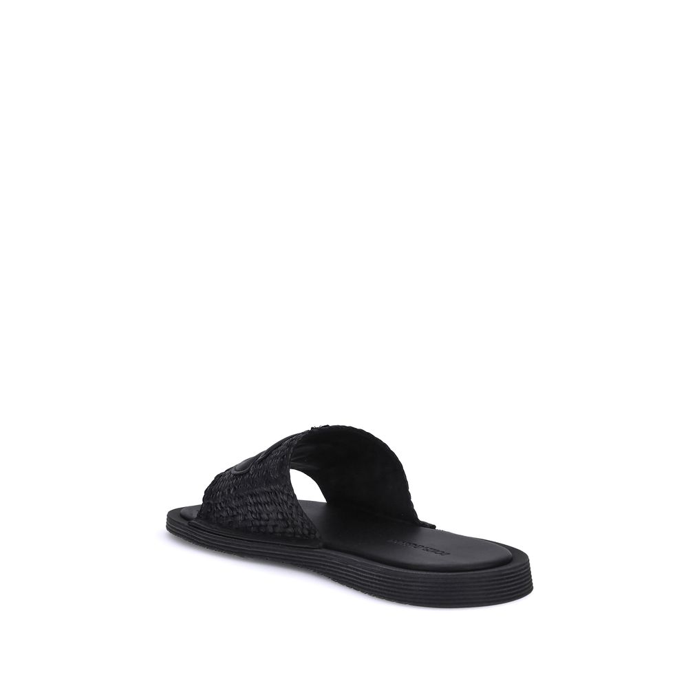 Dolce & Gabbana Gehäkelte Bast-Sandalen