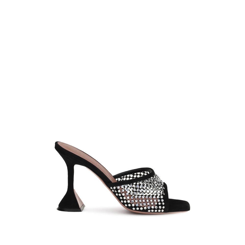 Amina Muaddi Lupita Kristall-Sandalen